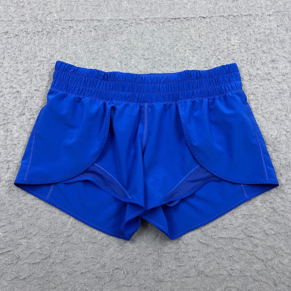 Lululemon Goal Crusher Short Women's 6 Blue Hotty Hot Lined 3.5" Running‎ W7FC3S